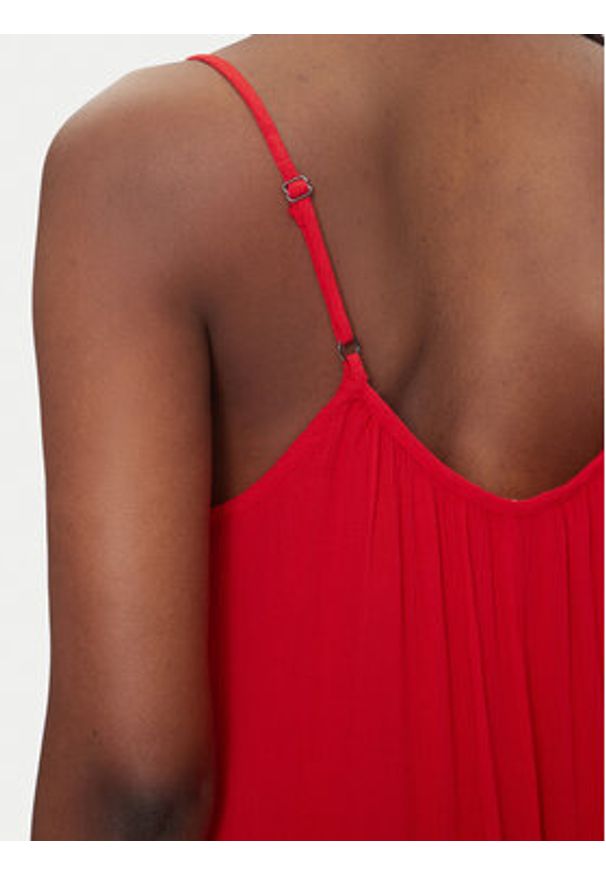 only - ONLY Sukienka letnia Niki 15344611 Czerwony Regular Fit. Kolor: czerwony. Materiał: wiskoza. Sezon: lato