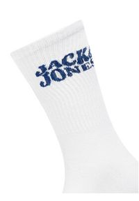 Jack & Jones - Jack&Jones Zestaw 3 par wysokich skarpet męskich Elton 12266923 Biały. Kolor: biały. Materiał: bawełna, materiał #4