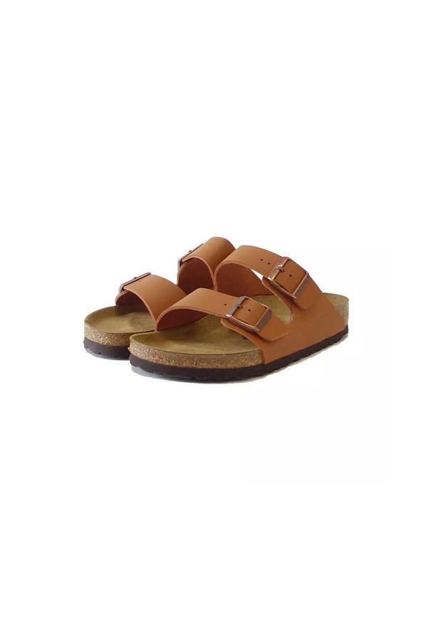 Klapki damskie Birkenstock Arizona BS. Zapięcie: bez zapięcia. Kolor: brązowy. Materiał: syntetyk, materiał. Sezon: lato. Sport: turystyka piesza