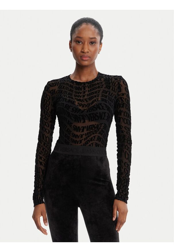 Versace Jeans Couture Body 79HAM221 JS490 Czarny Slim Fit. Kolor: czarny. Materiał: syntetyk