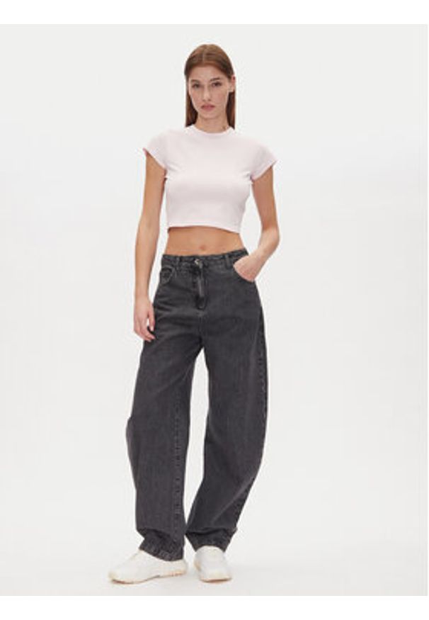 Hugo - HUGO T-Shirt Dome_B 50537247 Różowy Cropped Fit. Kolor: różowy. Materiał: bawełna