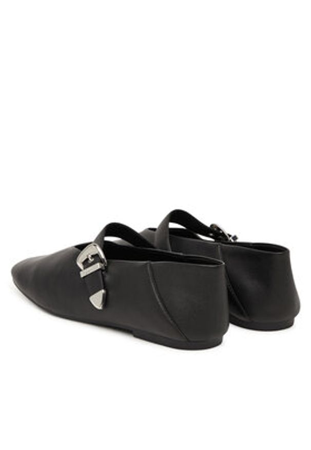 Tommy Jeans Baleriny Tjw Ballerina Nappa Leather EN0EN03043 Czarny. Kolor: czarny. Materiał: skóra