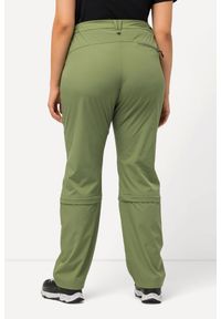 ULLA POPKEN - Damskie Spodnie z odpinanymi nogawkami regulacja długości szybkoschnące. Kolekcja: plus size. Kolor: zielony. Materiał: elastan, poliamid, materiał. Sport: turystyka piesza