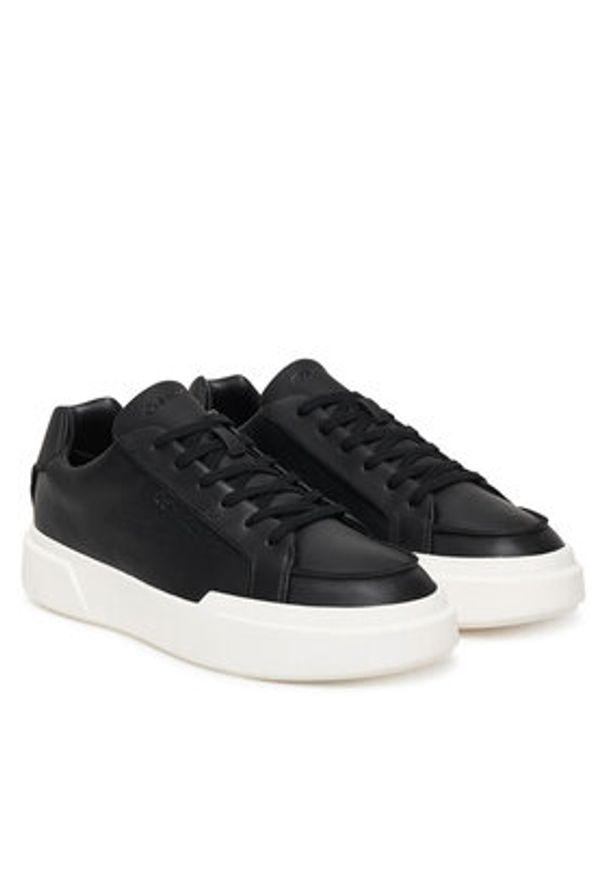 Calvin Klein Sneakersy Chunky Cupsole Lace Up Lth Pinch YM0YM01454 Czarny. Kolor: czarny. Materiał: skóra