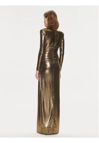 Nissa Sukienka wieczorowa RS14413 Złoty Slim Fit. Kolor: złoty. Materiał: syntetyk. Styl: wizytowy #8