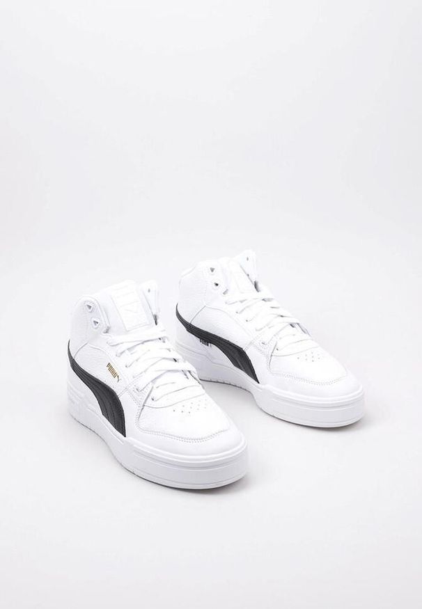Puma - Buty PUMA YELLOW CA PRO MID Biały. Kolor: biały. Materiał: tkanina, skóra. Sport: turystyka piesza