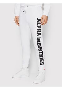 Spodnie dresowe Alpha Industries. Kolor: biały. Materiał: dresówka #1