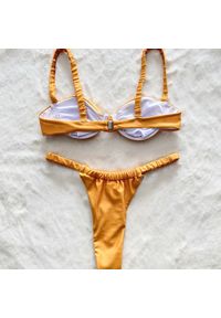 Intica - Bikini z marszczeniem elastyczne na plażę i basen Slavejka. Kolor: złoty. Materiał: tkanina, materiał #5
