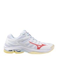 Mizuno - MIZUNO WAVE VOLTAGE 2 White/Banana AW25. Materiał: skóra. Szerokość cholewki: normalna. Model: Mizuno Wave. Sport: siatkówka