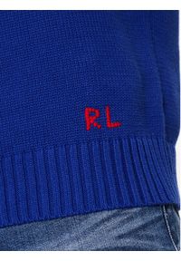 Polo Ralph Lauren Sweter 710890568001 Niebieski Regular Fit. Typ kołnierza: polo. Kolor: niebieski. Materiał: bawełna