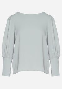 Born2be - Jasnozielona Bluzka o Kroju Nietoperza z Guzikami Jenadwen. Okazja: na co dzień. Kolor: zielony. Styl: casual