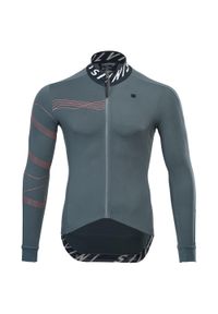 Koszulka rowerowa męska Silvini VARANO MD1603. Kolor: zielony, brązowy, szary, wielokolorowy. Materiał: tkanina, jersey. Długość rękawa: długi rękaw. Długość: długie. Sezon: zima. Sport: kolarstwo #1