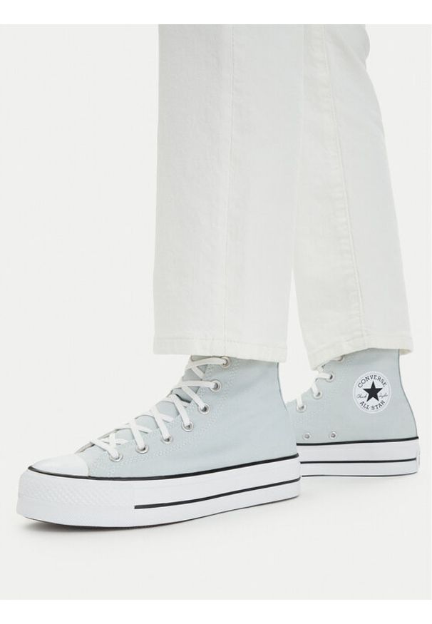 Converse Trampki Chuck Taylor All Star Lift Platform A11873C Błękitny. Kolor: niebieski. Materiał: materiał. Obcas: na platformie