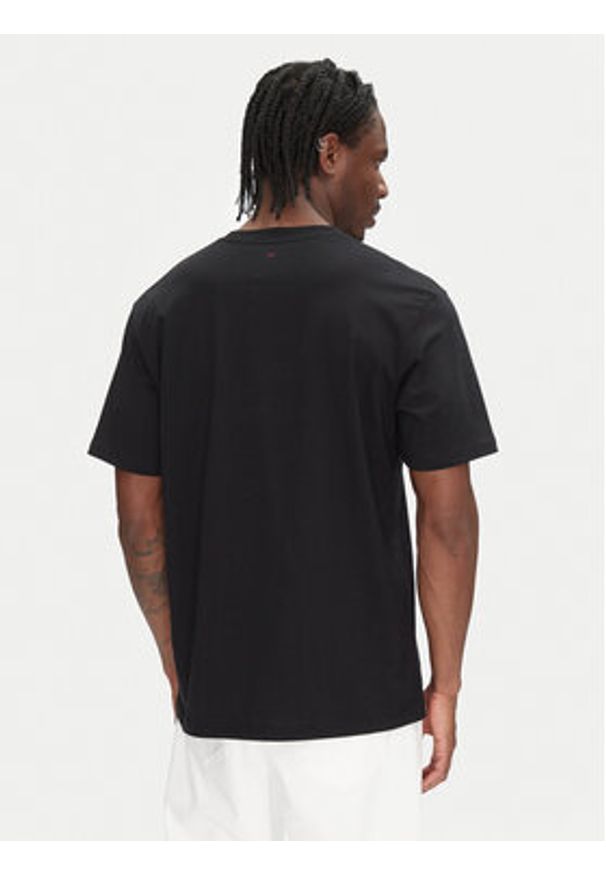 Just Cavalli T-Shirt 78OAHE07 Czarny Regular Fit. Kolor: czarny. Materiał: bawełna
