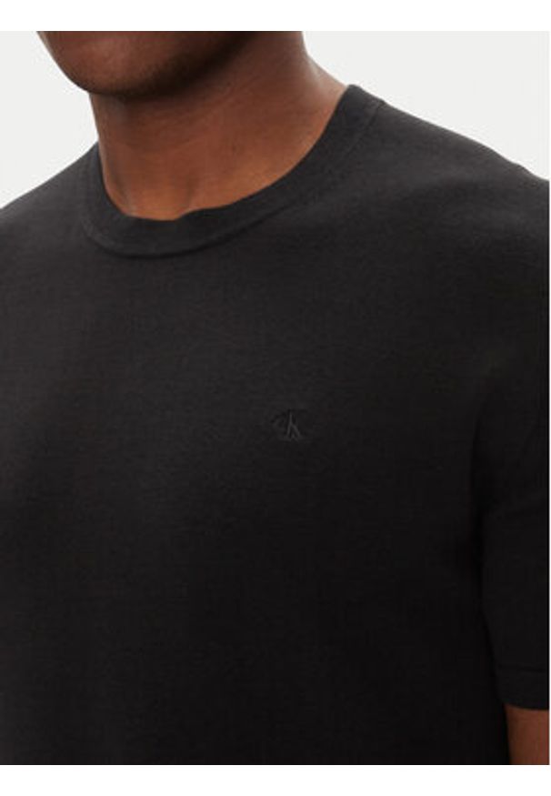 Calvin Klein T-Shirt Supima LV04LC333G Czarny Regular Fit. Kolor: czarny. Materiał: bawełna