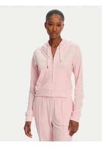 Juicy Couture Bluza Madison JCWA122001 Różowy Slim Fit. Kolor: różowy. Materiał: syntetyk #1