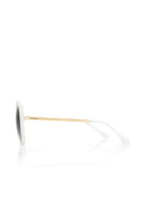 Luisa Spagnoli - LUISA SPAGNOLI - Białe okulary przeciwsłoneczne. Kolor: biały. Wzór: aplikacja #4