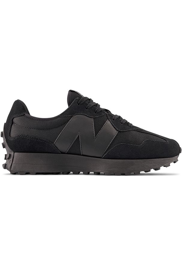 Buty unisex New Balance MS327CTB – czarne. Okazja: na co dzień. Kolor: czarny. Materiał: syntetyk, skóra, zamsz, guma, materiał. Szerokość cholewki: normalna