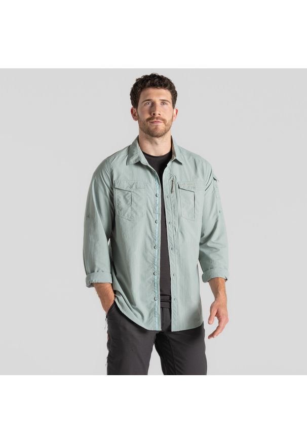 CRAGHOPPERS - Koszula podróżnicza męska Craghoppers NosiLife Adventure LS Shirt III. Kolor: zielony