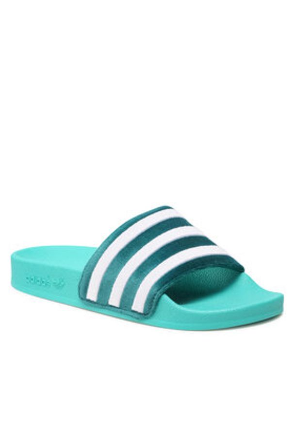 Adidas - adidas Klapki adilette W GX3371 Zielony. Kolor: zielony. Materiał: materiał