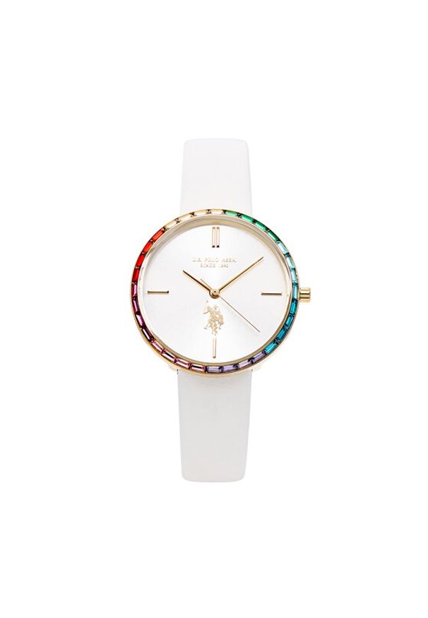 U.S. Polo Assn. Zegarek Rainbow USP8427WH Biały. Kolor: biały