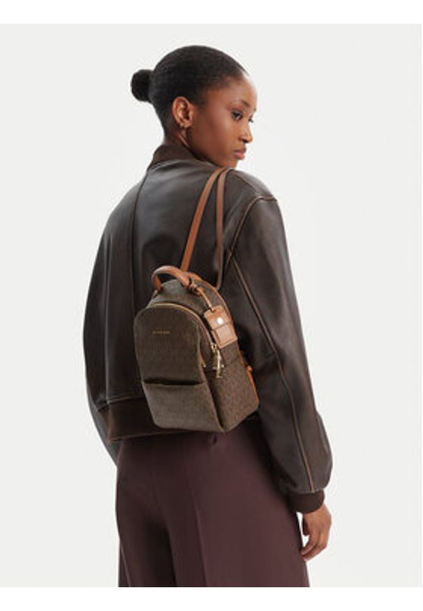 MICHAEL Michael Kors Plecak Sable 30T5G3XB1B Brązowy. Kolor: brązowy. Materiał: skóra