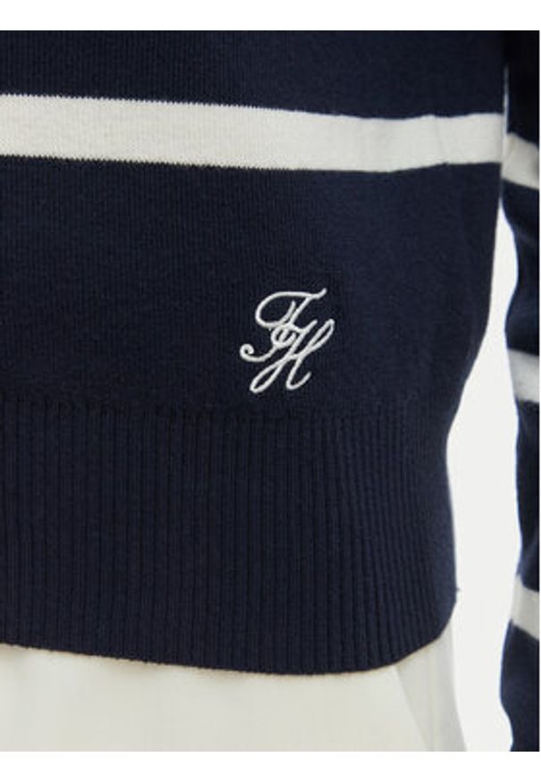 TOMMY HILFIGER - Tommy Hilfiger Kardigan WW0WW49617 Granatowy Regular Fit. Kolor: niebieski. Materiał: bawełna