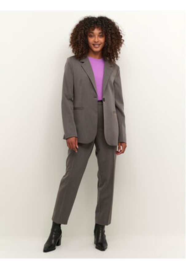 Kaffe Marynarka Sakura 10506684 Szary Regular Fit. Kolor: szary. Materiał: syntetyk