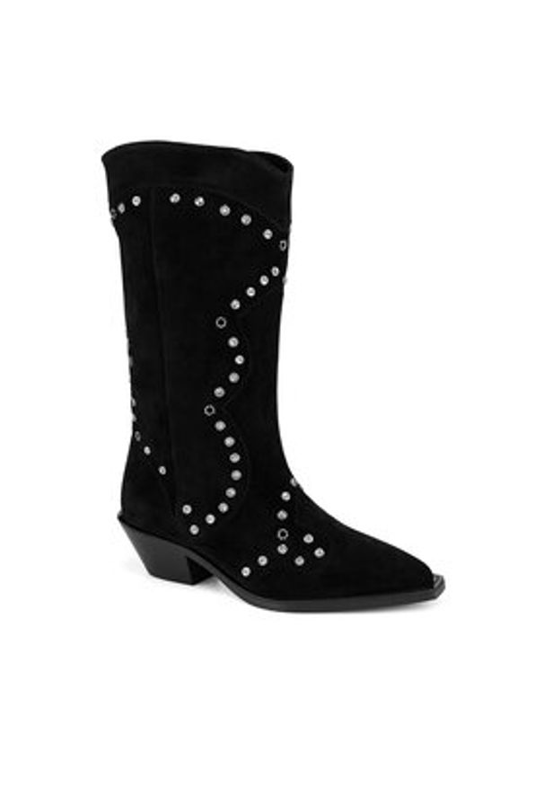 Eva Minge Kozaki ASPENDOS-795-24 Czarny. Kolor: czarny. Materiał: skóra, zamsz