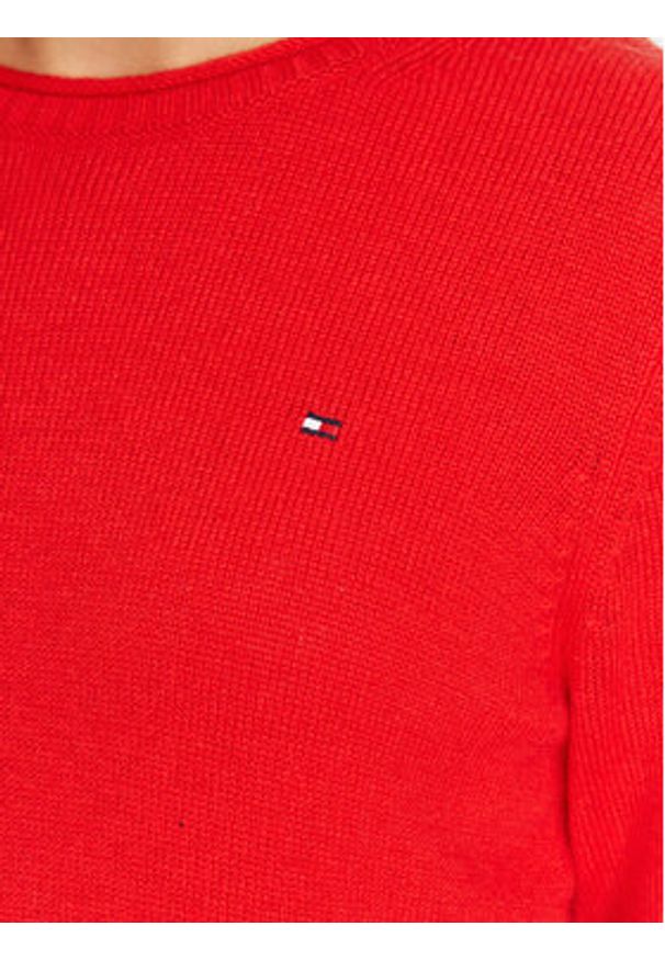 TOMMY HILFIGER - Tommy Hilfiger Sweter WW0WW40264 Pomarańczowy Regular Fit. Kolor: pomarańczowy. Materiał: wełna
