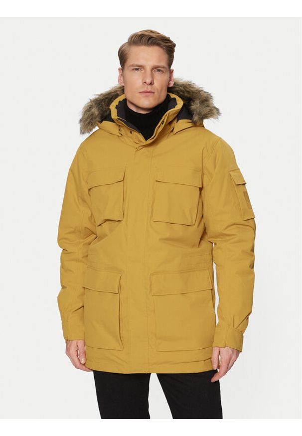 Jack Wolfskin Parka Glacier Canyon 1107674 Żółty Regular Fit. Kolor: żółty. Materiał: syntetyk