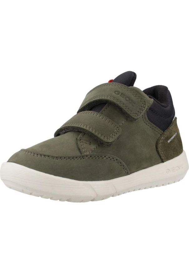 Geox - Buty GEOX B HYROO BOY WPF Zielony. Kolor: zielony. Materiał: tkanina, skóra. Sport: turystyka piesza