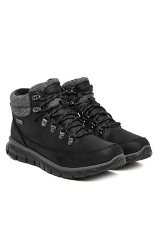 skechers - Skechers Trekkingi Synergy 167425/BLK Czarny. Kolor: czarny. Materiał: skóra