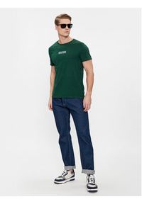 TOMMY HILFIGER - Tommy Hilfiger T-Shirt Small Hilfiger Tee MW0MW34387 Zielony Slim Fit. Kolor: zielony. Materiał: bawełna