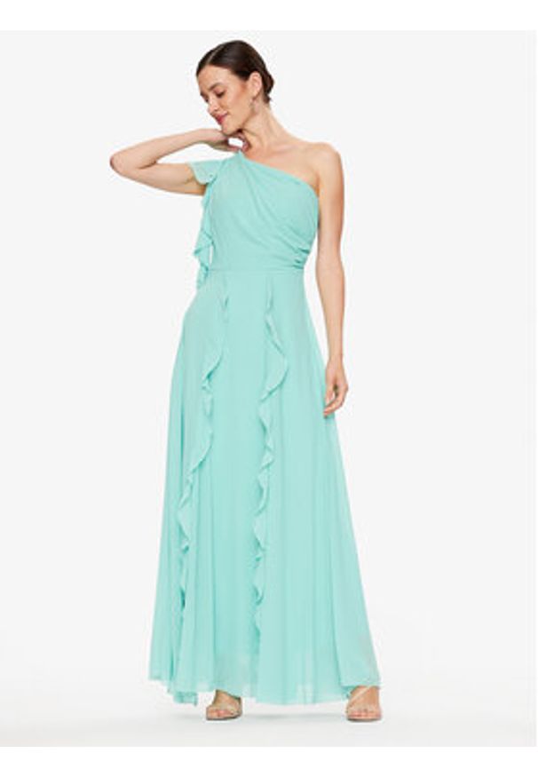 Rinascimento Sukienka wieczorowa CFC0114370003 Niebieski Regular Fit. Kolor: niebieski. Materiał: syntetyk. Styl: wizytowy