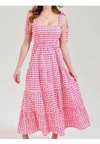 Sinsay - Sukienka midi z efektem stopniowania w stylu retro - wielobarwny. Styl: retro. Długość: midi