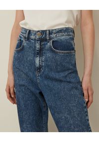 Marella - MARELLA - Niebieskie jeansy mom-fit. Stan: podwyższony. Kolor: niebieski. Długość: długie #2