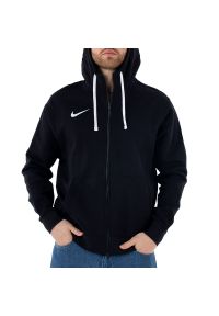 Bluza Nike Park 20 Fleece Full-Zip Hoodie CW6887-010 - czarne. Typ kołnierza: kaptur. Kolor: czarny. Materiał: bawełna, poliester, materiał. Wzór: aplikacja. Styl: klasyczny
