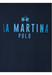 La Martina T-Shirt YMR322 JS206 Granatowy Regular Fit. Kolor: niebieski. Materiał: bawełna