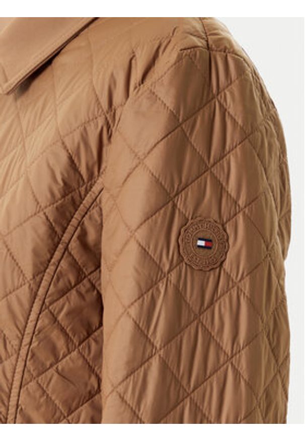 TOMMY HILFIGER - Tommy Hilfiger Kurtka przejściowa WW0WW45641 Brązowy Regular Fit. Kolor: brązowy. Materiał: syntetyk