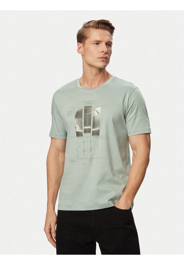 BOSS T-Shirt PS Spirit70 Grx 50559811 Zielony Regular Fit. Kolor: zielony. Materiał: bawełna