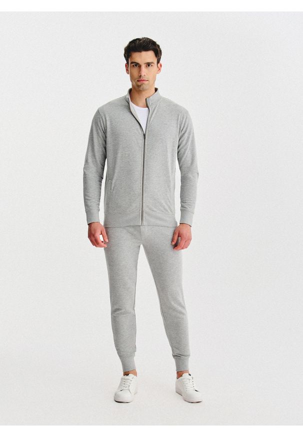 Pako Lorente - PAKO LORENTE - Szare spodnie dresowe. Okazja: na co dzień. Kolor: szary, niebieski. Materiał: dresówka. Wzór: gładki. Styl: casual