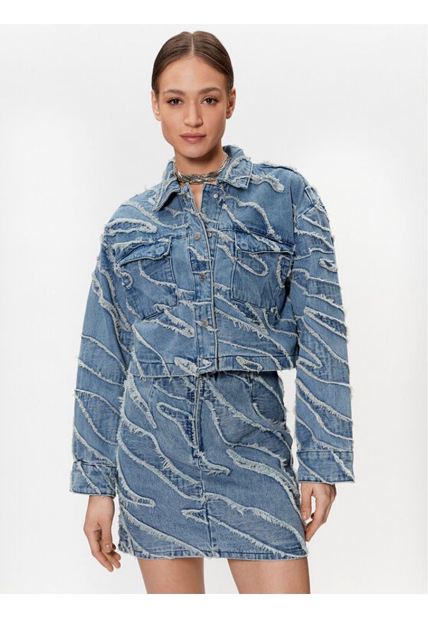 GESTUZ - Gestuz Kurtka jeansowa Larisa 10906880 Niebieski Oversize. Kolor: niebieski. Materiał: bawełna