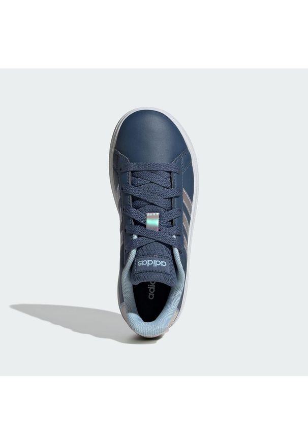 Adidas - Buty Grand Court Lifestyle Lace Tennis. Kolor: biały, wielokolorowy, niebieski. Materiał: materiał