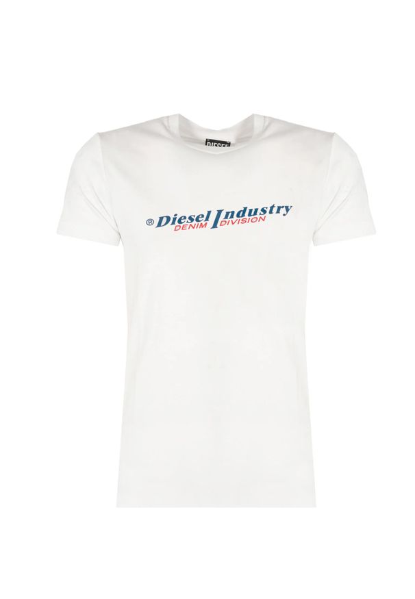 Diesel T-Shirt "T-Reg" | A12468 RHERA | Mężczyzna | Biały. Okazja: na co dzień. Kolor: biały. Materiał: bawełna. Wzór: nadruk. Styl: casual