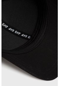 EA7 Emporio Armani Czapka kolor czarny z aplikacją. Kolor: czarny. Wzór: aplikacja #4