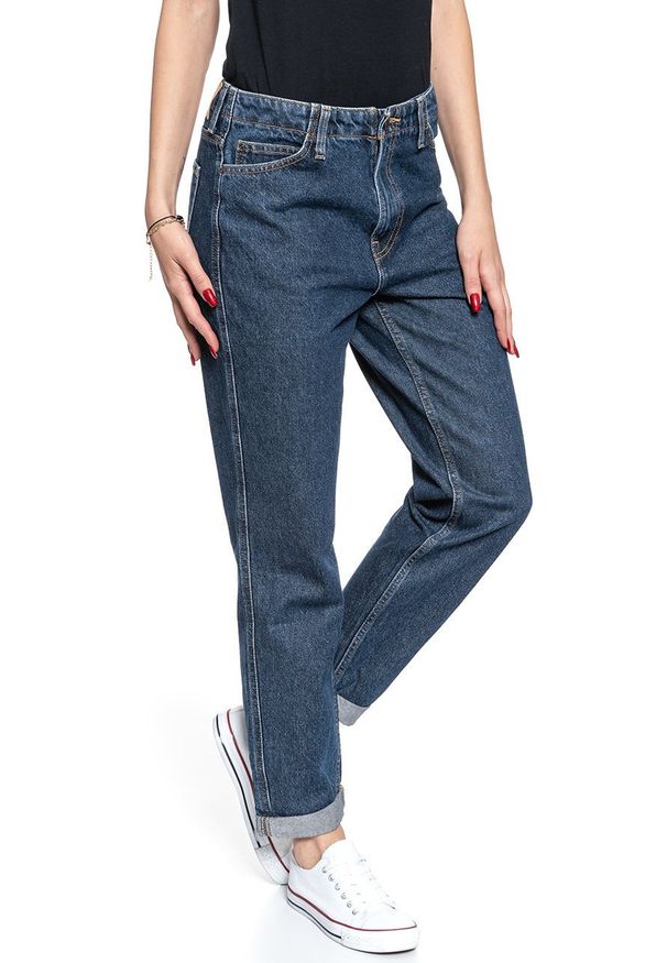 Lee - SPODNIE DAMSKIE LEE TAILORED MOM DARK WORN L31IRDEP 112107151