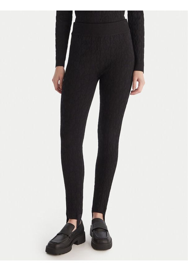 MICHAEL Michael Kors Legginsy MF530W7JWV Czarny Slim Fit. Kolor: czarny. Materiał: syntetyk