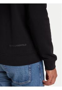 Karl Lagerfeld - KARL LAGERFELD Bluza 705039 553910 Czarny Regular Fit. Typ kołnierza: dekolt w karo. Kolor: czarny. Materiał: bawełna #4
