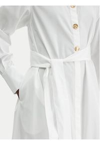 Karl Lagerfeld - KARL LAGERFELD Sukienka koszulowa B1W13026 Biały Regular Fit. Typ kołnierza: dekolt w karo. Kolor: biały. Materiał: bawełna. Typ sukienki: koszulowe #2